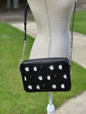 Michael Kors Jet Set Large Open Black East West Crossbody 32S4SJ6C7P NWT